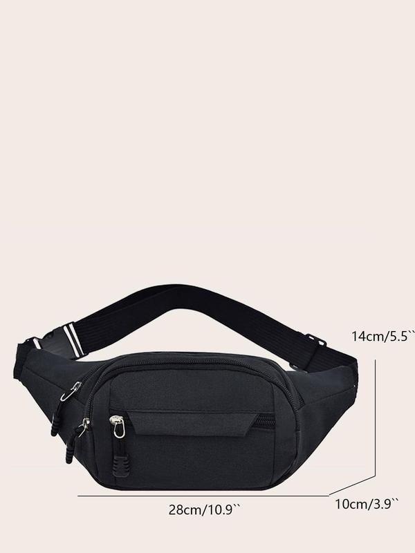 Men's Sporty Minimalist Belt Bag,  Casual Trendy Zipper Sling Bag, Fashionable Versatile Chest Bag & Waist Bag for Daily Use