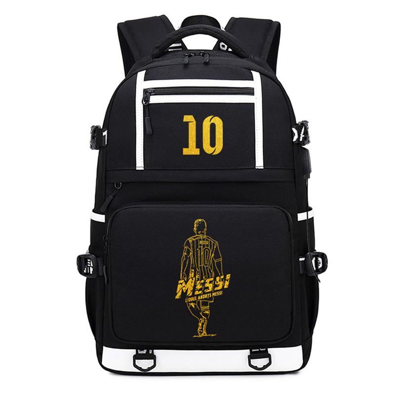 Soccer Player Star M-essi Multifunction Backpack Travel Football Club Fans Laptop Daypack