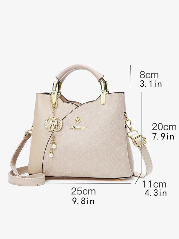 Women's Fashionable Letter Pattern Handbag & Wallet & Coin Purse, Casual Versatile Shoulder Bag Set for Daily Used, Trendy High-quality Daily Commuting Bag