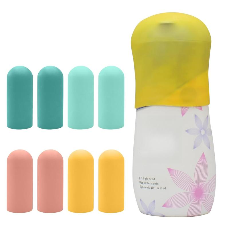 8 Pack Silicone Bottle Covers, Travel Essentials for Women Men, Travel Size Toiletries, Cruise Ship Essentials, Accessories Luggage, Travel Must Haves, Elastic Sleeves for Leak Proofing