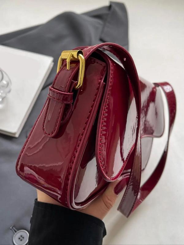 Women's Elegant Solid Color Shoulder Bag, Fashionable PU Leather Crossbody Bag for Daily Used, Casual Trendy Versatile High-quality Daily Commuting Bag