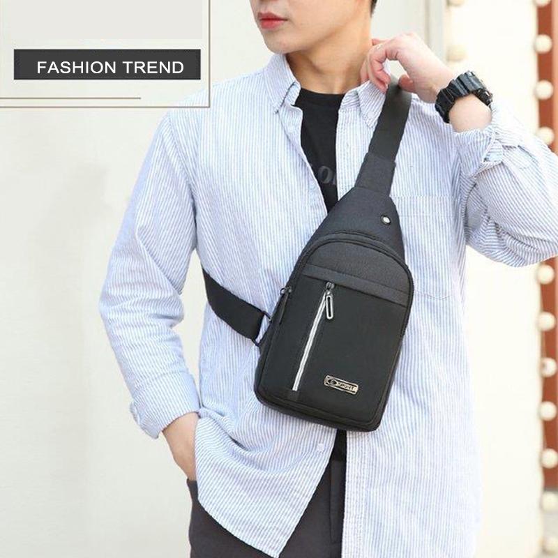 Men's Fashion Sling Shoulder Bag Waterproof Ultralight Small CrossBody Bag Casual Small Male Chest Bag