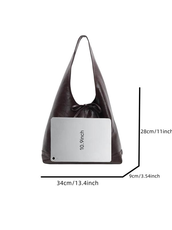 Women's Solid Color Shoulder Bag, Fashionable Large Capacity Tote Bag for Daily Used, Casual Trendy Versatile High-quality Daily Commuting Bag, Girl Fashionable Shopping Bag