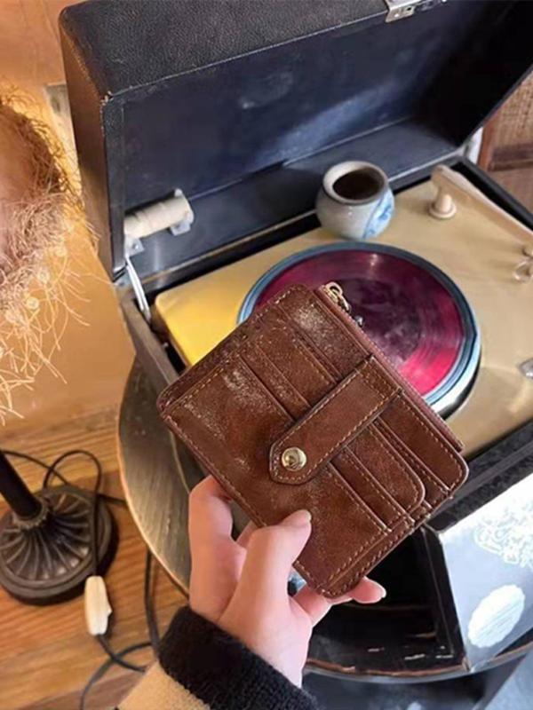 Women's Elegant Retro Style Card Holder, Fashionable Minimalist Anti-theft Card Holder, Casual Trendy Versatile High-quality Daily Wallet