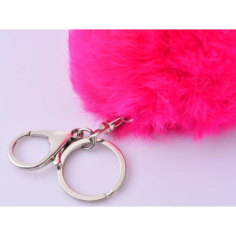 Cute Ball Pom Pom Keychain Car Key Ring Handbag Tote Bag Pendant Purse Charm