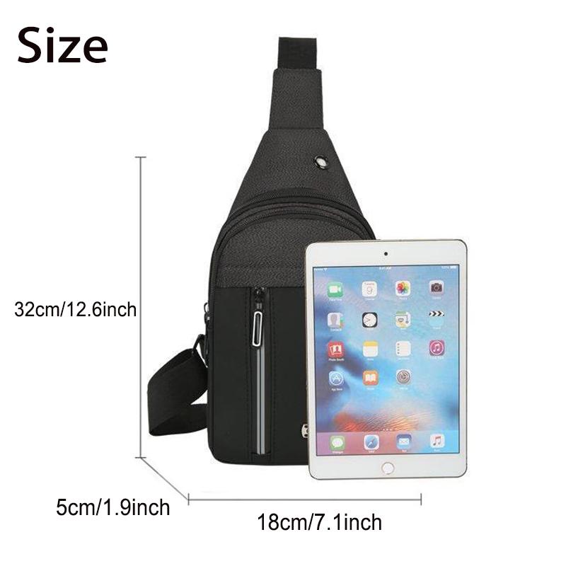 Men's Fashion Sling Shoulder Bag Waterproof Ultralight Small CrossBody Bag Casual Small Male Chest Bag