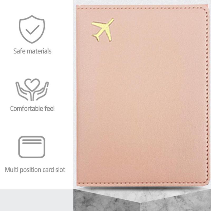 Cute Bear & Letter Pattern Passport Case, 1 Count Versatile Travel Wallet, Passport Protective Case for Air Tickets Vaccine Cards Cash Credit Cards