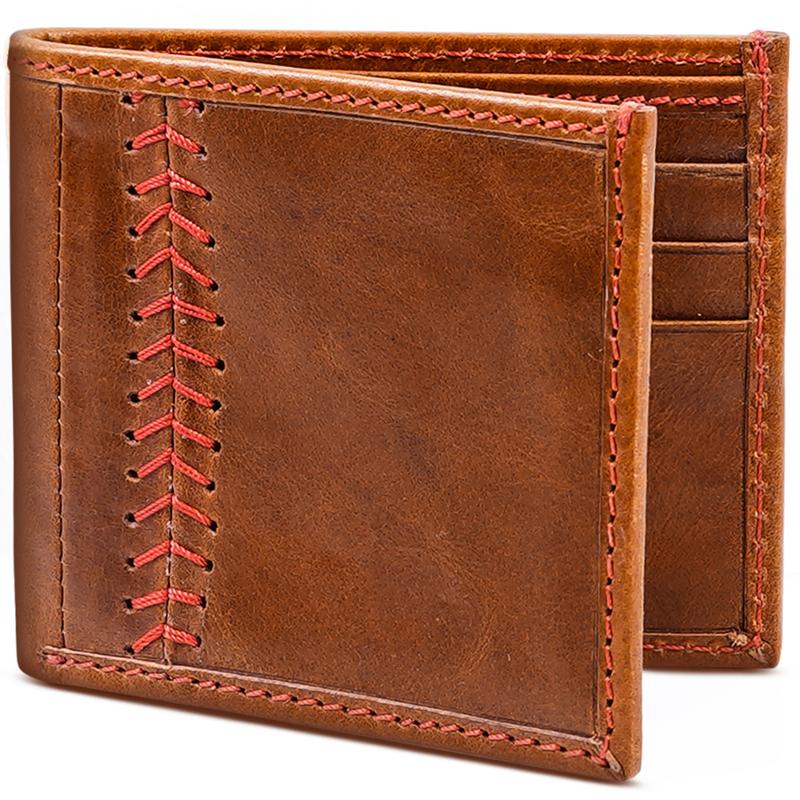 RAW HYD Baseball Wallet - RFID Blocking Full-Grain Leather Bifold Wallet for Men – Premium Leather Baseball Gift