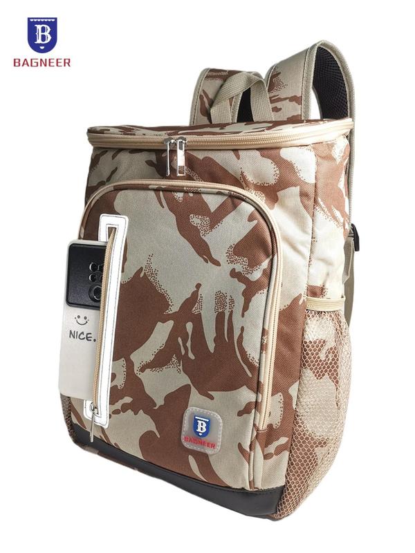 Camo Pattern Insulated Backpack, Outdoor Cooler Bag, Backpacks for School Camping, Insulated Picnic Lunch Bag, Food Drink Ice Refrigerator Bag, Leakproof Travel Backpack