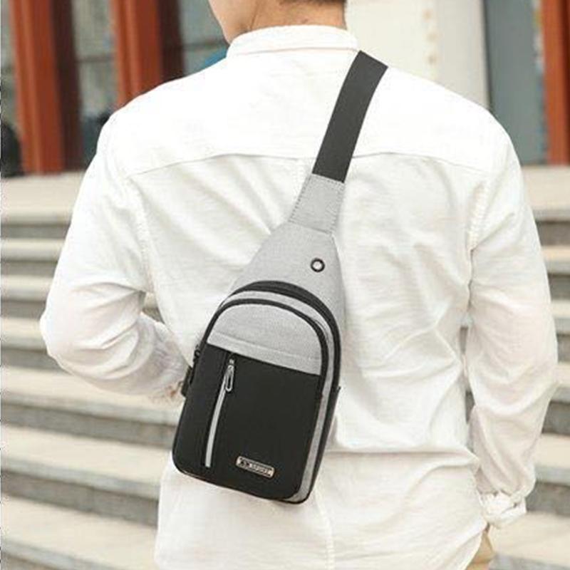 Men's Fashion Sling Shoulder Bag Waterproof Ultralight Small CrossBody Bag Casual Small Male Chest Bag