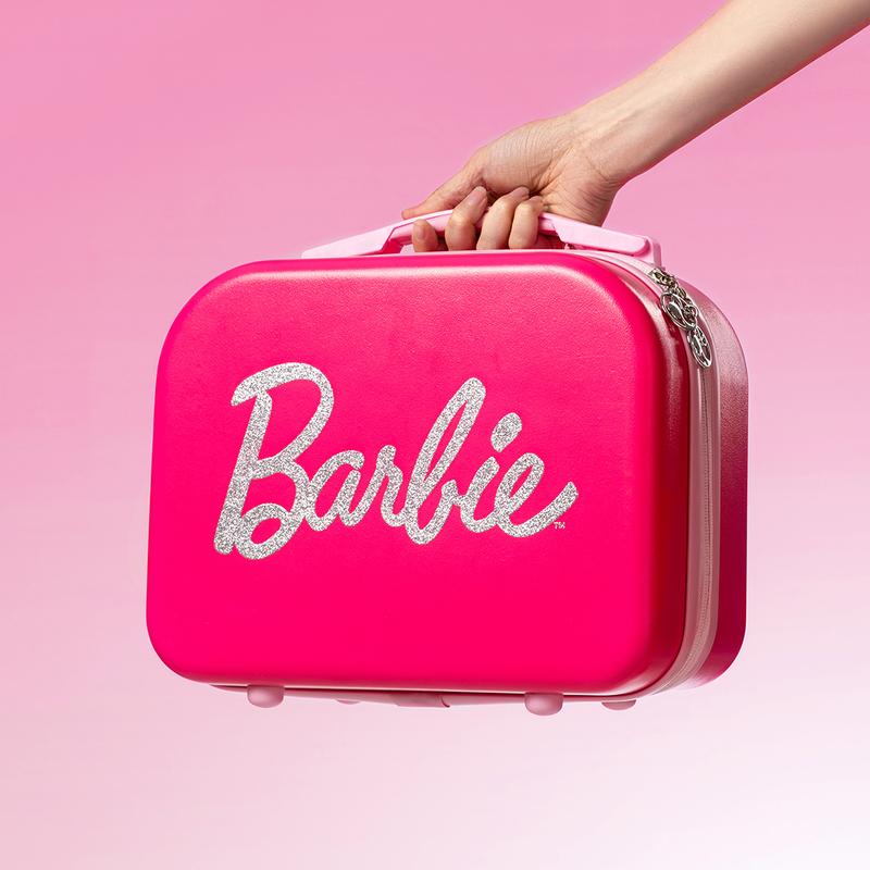 Barbie Series Hand Luggage Pink Easy To Carry Carry On Mini Suitcase Eye-catching With Carry Handle Oversized Barbie Watermarks