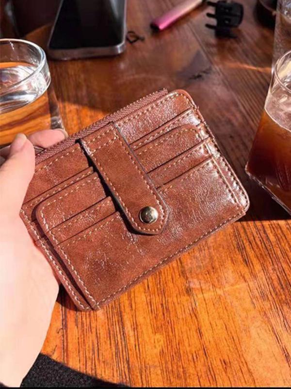 Women's Elegant Retro Style Card Holder, Fashionable Minimalist Anti-theft Card Holder, Casual Trendy Versatile High-quality Daily Wallet