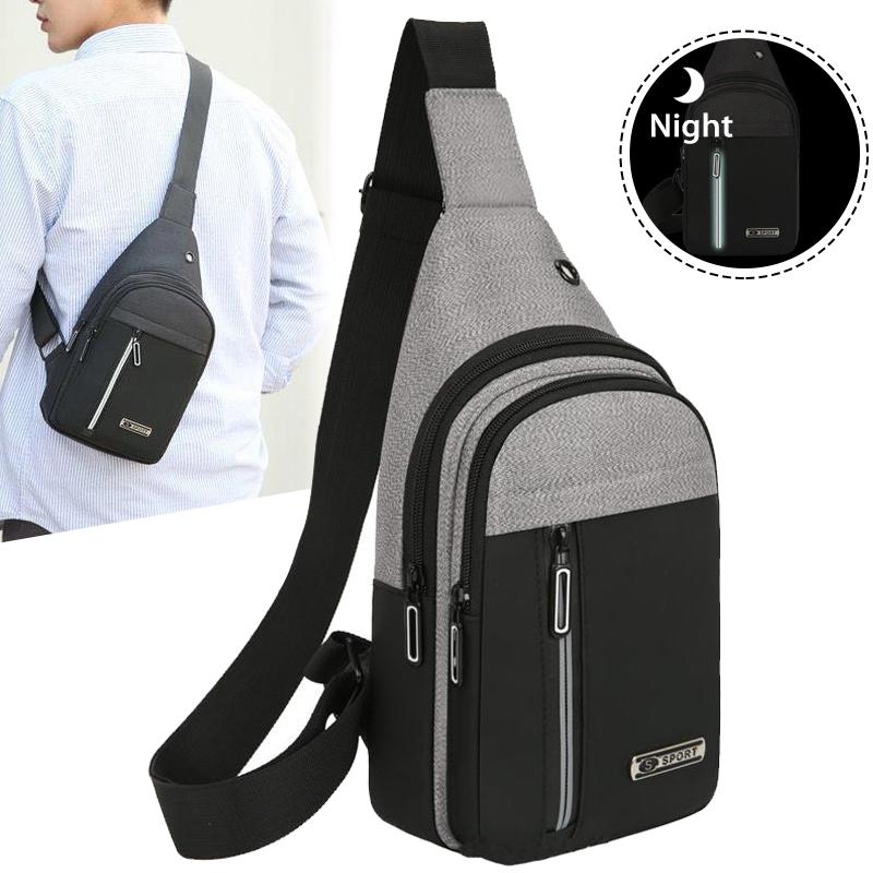 Men's Fashion Sling Shoulder Bag Waterproof Ultralight Small CrossBody Bag Casual Small Male Chest Bag