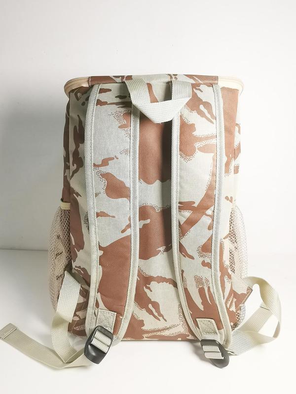 Camo Pattern Insulated Backpack, Outdoor Cooler Bag, Backpacks for School Camping, Insulated Picnic Lunch Bag, Food Drink Ice Refrigerator Bag, Leakproof Travel Backpack