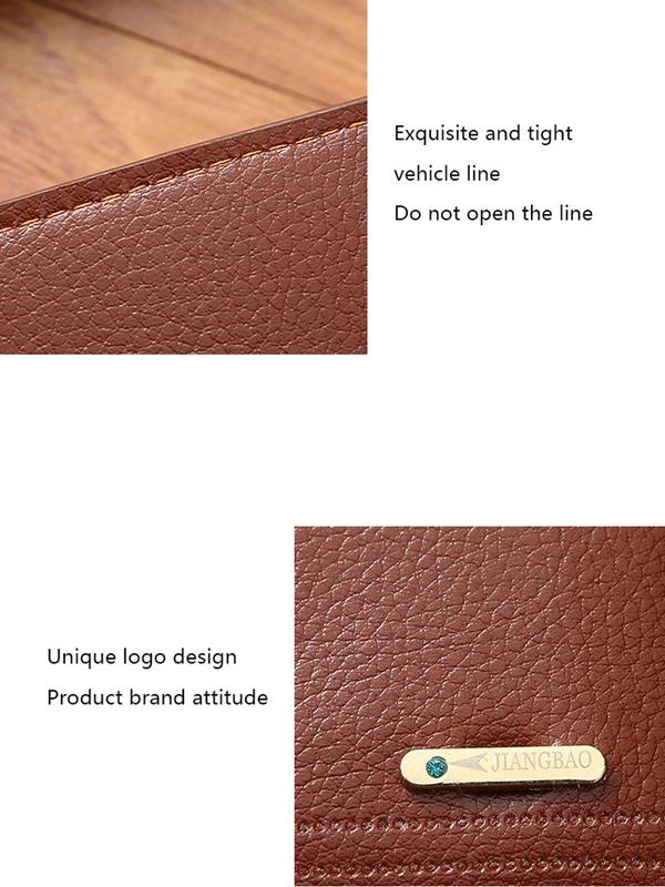 Casual Plain Pu Leather Zipper Short Wallet, Summer Multiple Card Slots Card Holder, Simple Style Business Card Holder, Trendy Wallet for Men