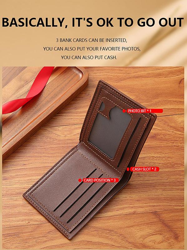 Casual Plain Pu Leather Zipper Short Wallet, Summer Multiple Card Slots Card Holder, Simple Style Business Card Holder, Trendy Wallet for Men