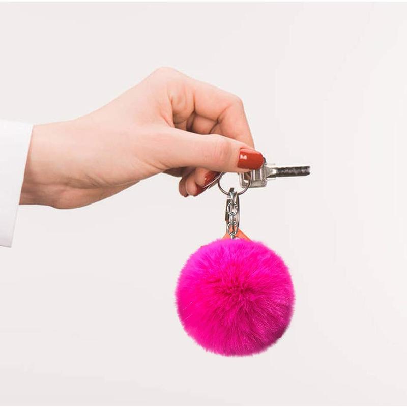 Cute Ball Pom Pom Keychain Car Key Ring Handbag Tote Bag Pendant Purse Charm