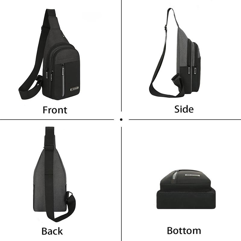 Men's Fashion Sling Shoulder Bag Waterproof Ultralight Small CrossBody Bag Casual Small Male Chest Bag