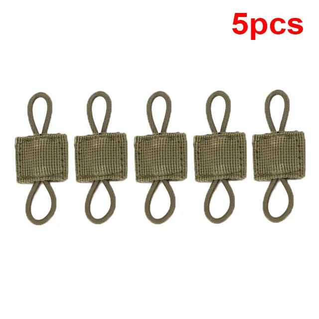 5Pcs Tactical Backpack Binding Buckles Elastic Molle Carabiner Clip Bags Clasp Cord Fix Gear Elastic Strap