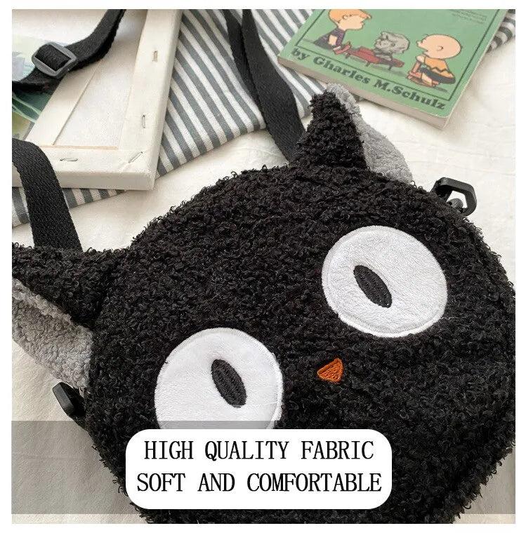 Charming Chibi Cat Plush Crossbody - Embrace Kawaii Charm!