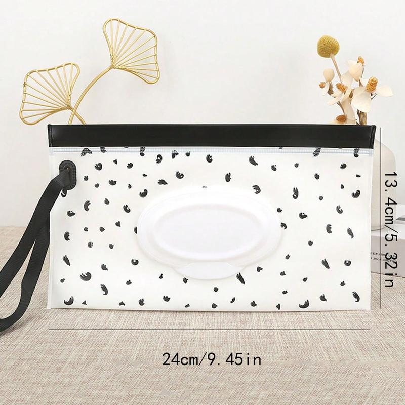 1PC Portable Wipes Containers Travel Wet Wipe Pouch Reusable Portable Wet Wipe Pouch Wipe Dispenser Container Travel Wet Wipe Holder  Water Blocking Design Suitable For Carrying When Going Out Suitable For Both Men And Women