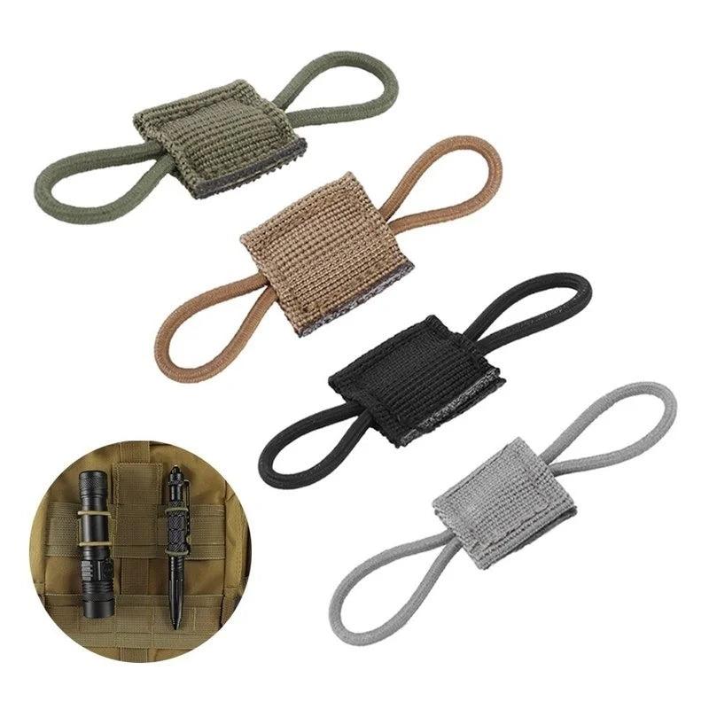 5Pcs Tactical Backpack Binding Buckles Elastic Molle Carabiner Clip Bags Clasp Cord Fix Gear Elastic Strap