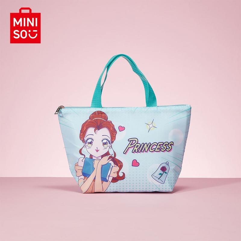 [Holiday Special]Miniso Disney Fantasy Princess Power Series Bento Bag Cute Cartoon Print Portable Lunch Bag,tote bag,Birthday gifts, holiday gifts