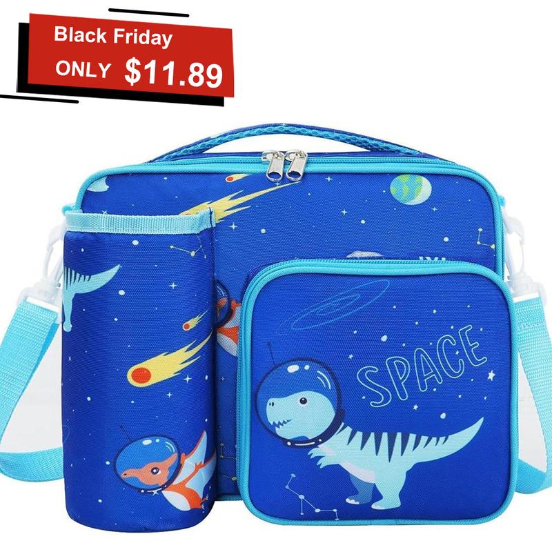 Ivyh Lunch Bag for Kids, Insulated Tote Bag Lunch Container for Boys Girls, Unicorn,Blue Fishtail,Dinosaur,Mermaids Insulated Tote Bag Lunch Container for Children,  School Backpack Snack Carrier,Square Lunchbox - Gifts for Toddler Nursery