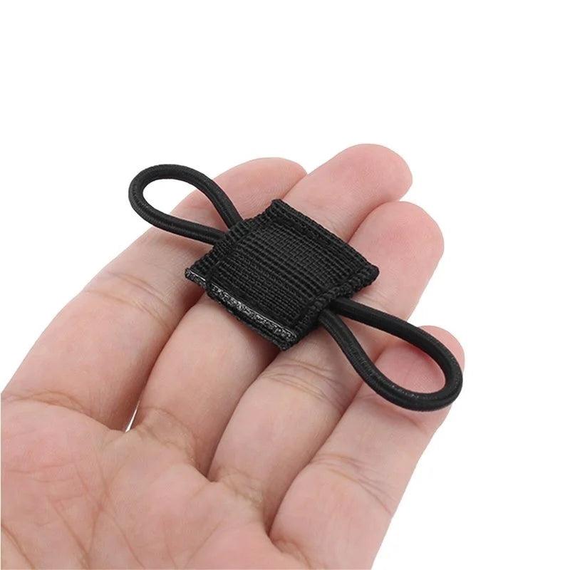 5Pcs Tactical Backpack Binding Buckles Elastic Molle Carabiner Clip Bags Clasp Cord Fix Gear Elastic Strap