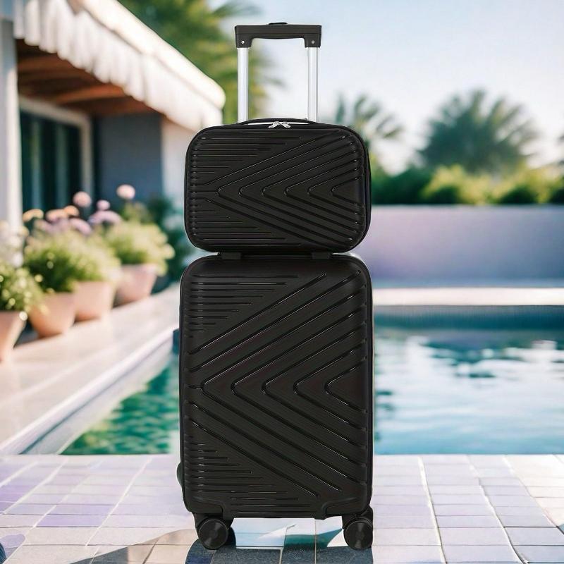 14+20in 2-Piece Luggage Set - Durable ABS Material, Sturdy Aluminum Handle, Smooth Silent Wheels, Perfect Travel Companion