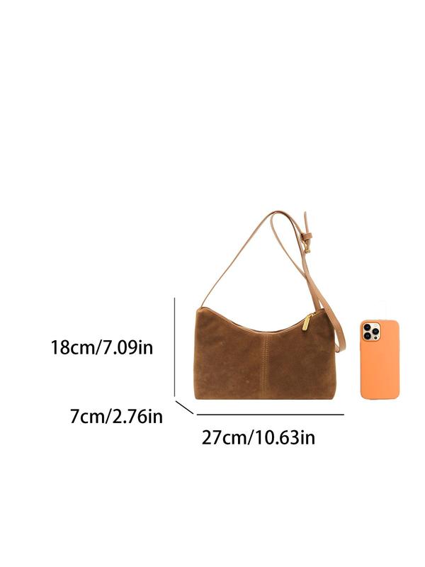 Women's Fashionable Solid Color Tote Bag, Casual Versatile Shoulder Bag for Daily Used, Trendy All-match Commuter Bag, Girl Fashionable Shopping Bag