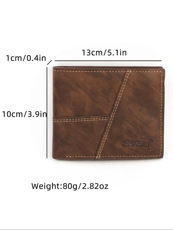 Men's Business Minimalist Short Wallet, All-match PU Leather Bifold Wallet, Classic Card Holder As Gift for Boyfriend