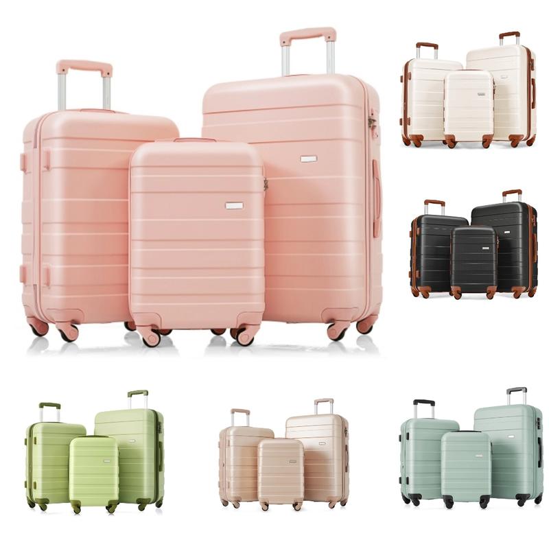 Luggage Sets New Model ABS Hardshell 3pcs Clearance Hardside Lightweight Durable Suitcase sets Spinner Wheels Suitcase with TSA Lock 20''24''28''