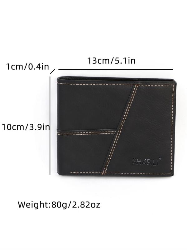 Men's Business Minimalist Short Wallet, All-match PU Leather Bifold Wallet, Classic Card Holder As Gift for Boyfriend