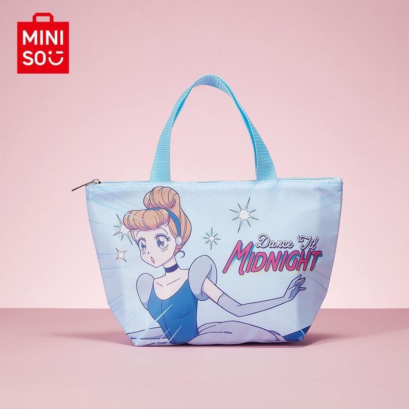 [Holiday Special]Miniso Disney Fantasy Princess Power Series Bento Bag Cute Cartoon Print Portable Lunch Bag,tote bag,Birthday gifts, holiday gifts