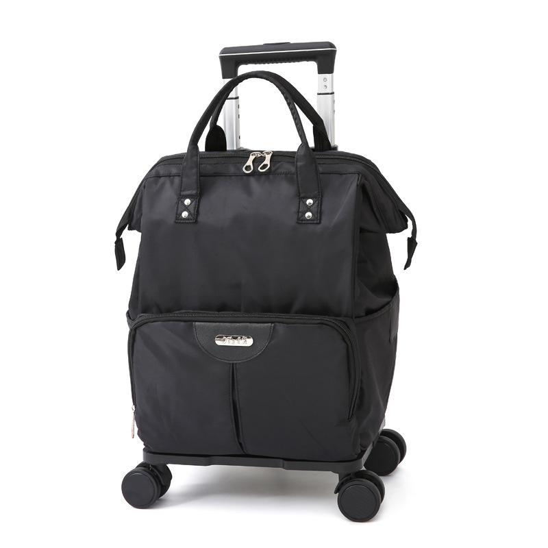 Trolley travel bag large capacity waterproof universal wheel boarding bag lightweight shoulders backpack luggage bag