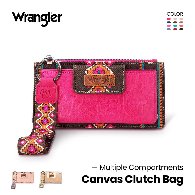 Wrangler - Canvas Clutch Bag with Multiple Compartments