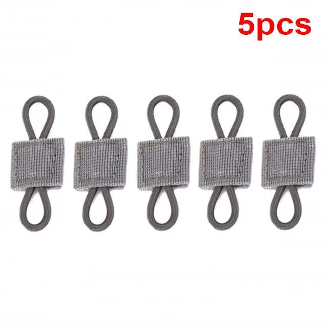 5Pcs Tactical Backpack Binding Buckles Elastic Molle Carabiner Clip Bags Clasp Cord Fix Gear Elastic Strap