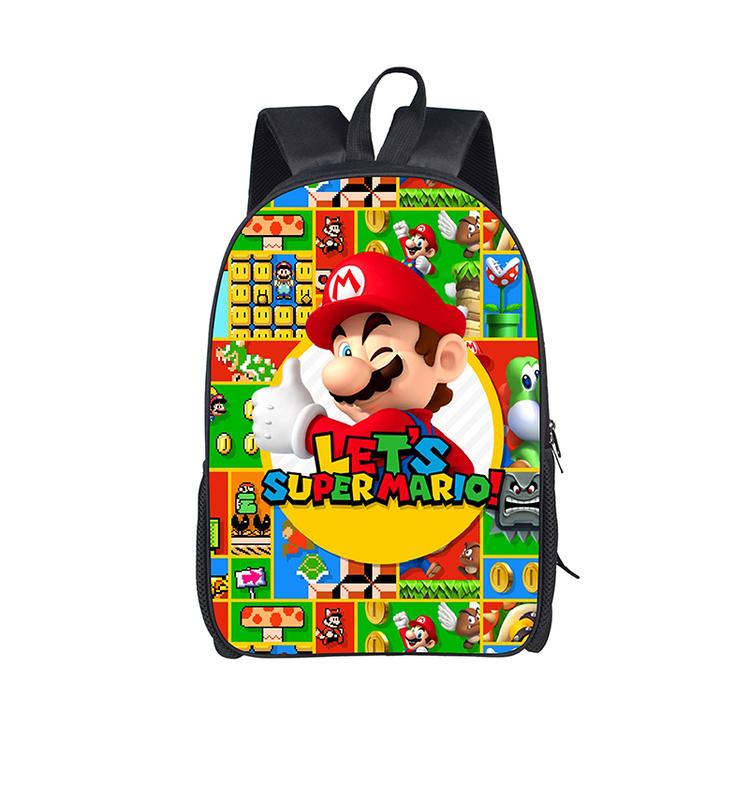 Mario Backpack Unisex Bookbag High-Capacity Lightweight Bag Casual Daypacks