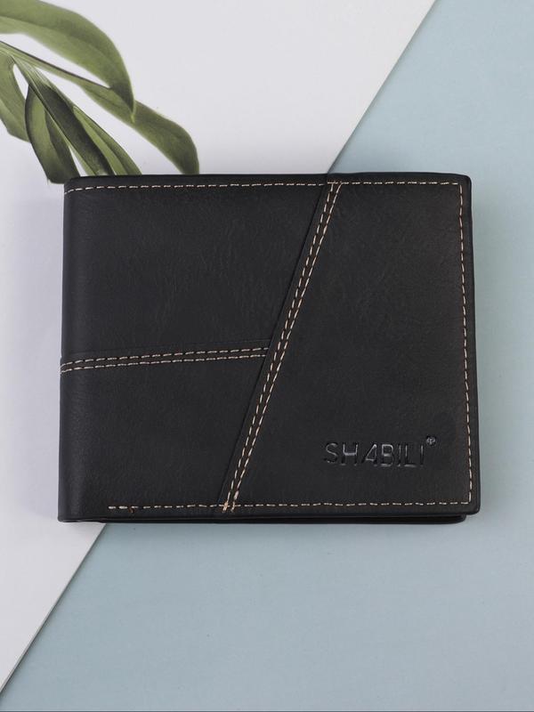 Men's Business Minimalist Short Wallet, All-match PU Leather Bifold Wallet, Classic Card Holder As Gift for Boyfriend