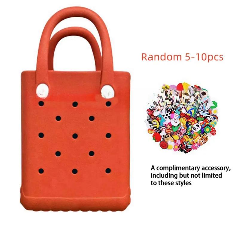 Rubber Beach Bag Charms bag Waterproof Beach Pool Travel with Charms