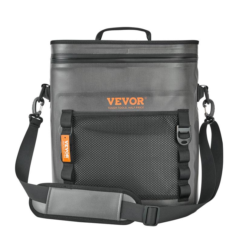 VEVOR Soft Lunchbox Cooler Bag, Max 30 Cans Soft Sided Cooler Bag Leakproof with Zipper, Waterproof Soft Cooler Insulated Bag, Lightweight & Portable Collapsible Cooler for Beach, Hiking, Picnic, Camping, Travel