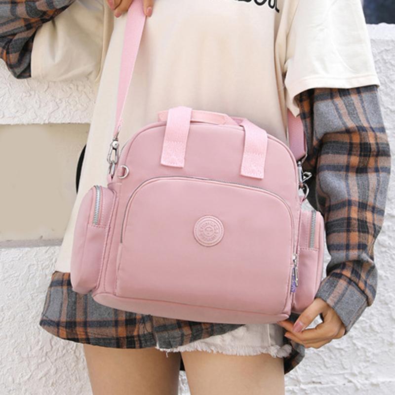 Women's Multi Pockets Handbag Versatile Shoulder Bag Casual Rucksack Shopping Travel Bag