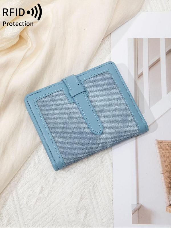 Women's Minimalist Plain Color Short Wallet, 2024 New Style Fashionable Lightweight Credit Card Holder, Casual Versatile Bifold Wallet for Daily Use