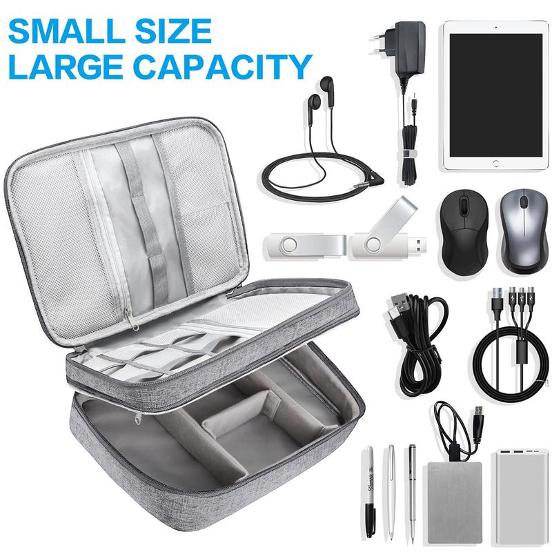 Electronic Accessories Storage Bag, Portable Travel Multi-functional Storage Bag for Cable, Charger, Phone, Business Travel Small Tool Container