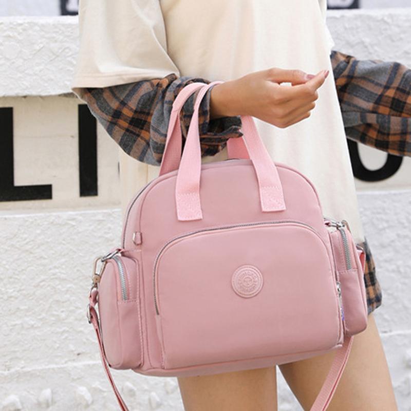 Women's Multi Pockets Handbag Versatile Shoulder Bag Casual Rucksack Shopping Travel Bag