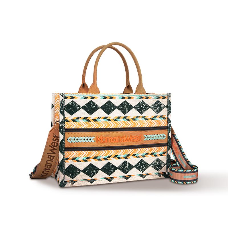 Montana West Southwestern Tote Bag - Rustic Tribal Design