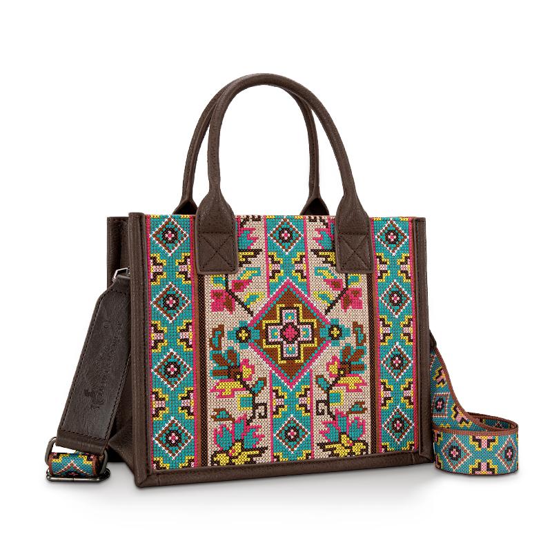 Montana West [MegaLive] Embroidered Collection Tote Crossbody