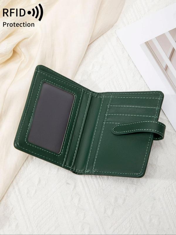 Women's Minimalist Plain Color Short Wallet, 2024 New Style Fashionable Lightweight Credit Card Holder, Casual Versatile Bifold Wallet for Daily Use