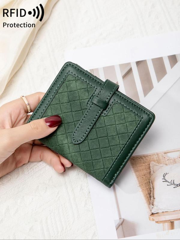 Women's Minimalist Plain Color Short Wallet, 2024 New Style Fashionable Lightweight Credit Card Holder, Casual Versatile Bifold Wallet for Daily Use